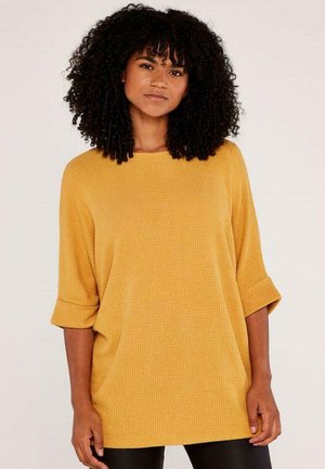 IN WAFFELOPTIK - Jumper - mustard