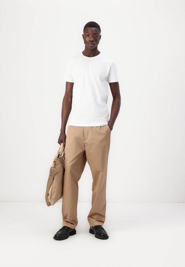 SLHROLAND O NECK TEE 3 PACK  - Basic T-shirt - oatmeal