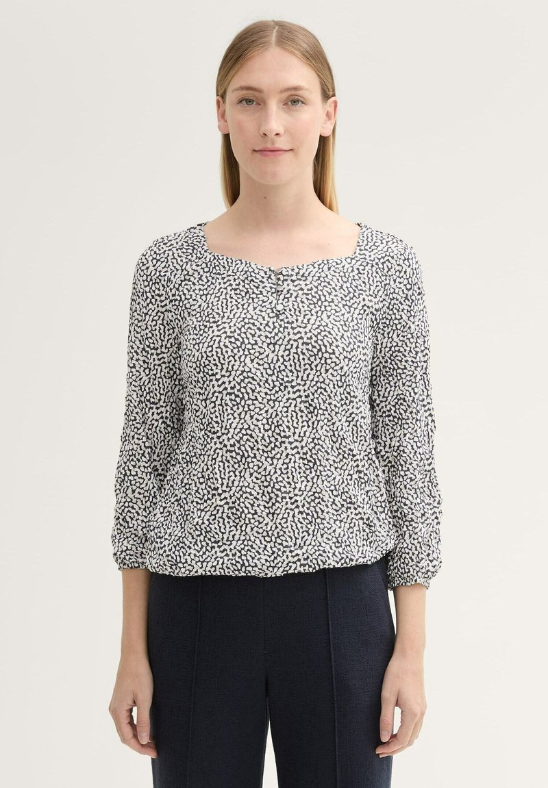 TOM TAILOR 3/4 ARM IN OPTIK - Pluus - organic navy dot design