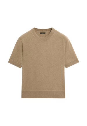 Massimo Dutti, T-shirt basic - brown