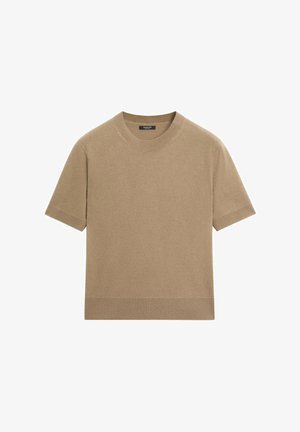 Massimo Dutti, T-shirt basique - brown