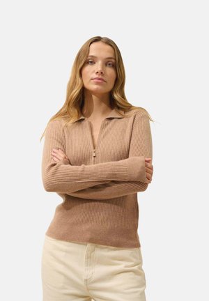 KRISTJAN LONG-SLEEVED  - Strickpullover - heather camel
