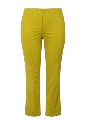 Ulla Popken CIGARETTE PINTUCK ELASTIC WAISTBAND - Pantaloni - pistachio