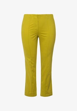 Ulla Popken CIGARETTE PINTUCK ELASTIC WAISTBAND - Stoffhose - pistachio