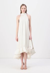 Malina SABRINA HALTER NECK RUFFLED DRESS - Juhlamekko - white