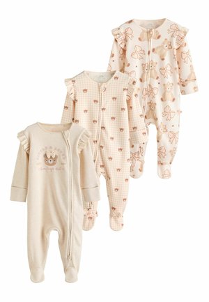 REGULAR FIT TWO WAY ZIP 3 PACK - Naktstērps - neutral bear