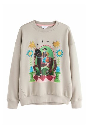 PAINTEND GRAPHIC COWBOY LONG SLEEVE CREW NECK - Collegepaita - neutral