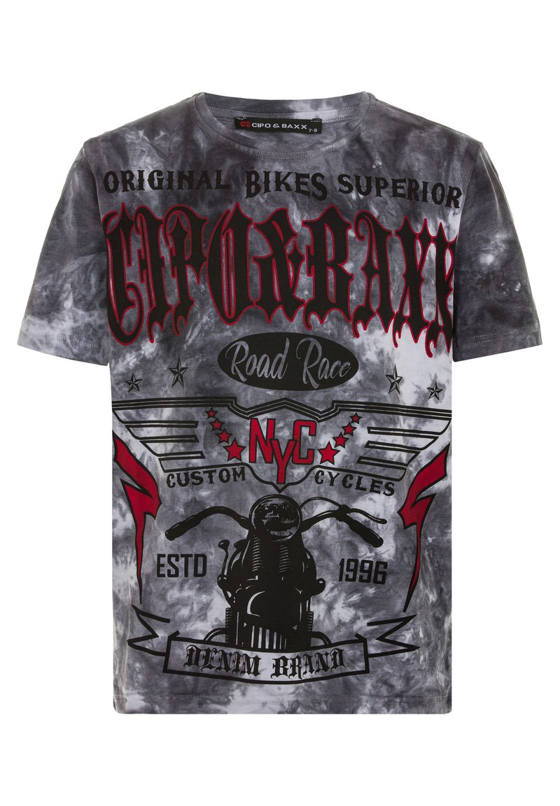 T-shirt Homme Cipo & Baxx CT408 - Imprimé Vintage Délavé, Coupe Regular