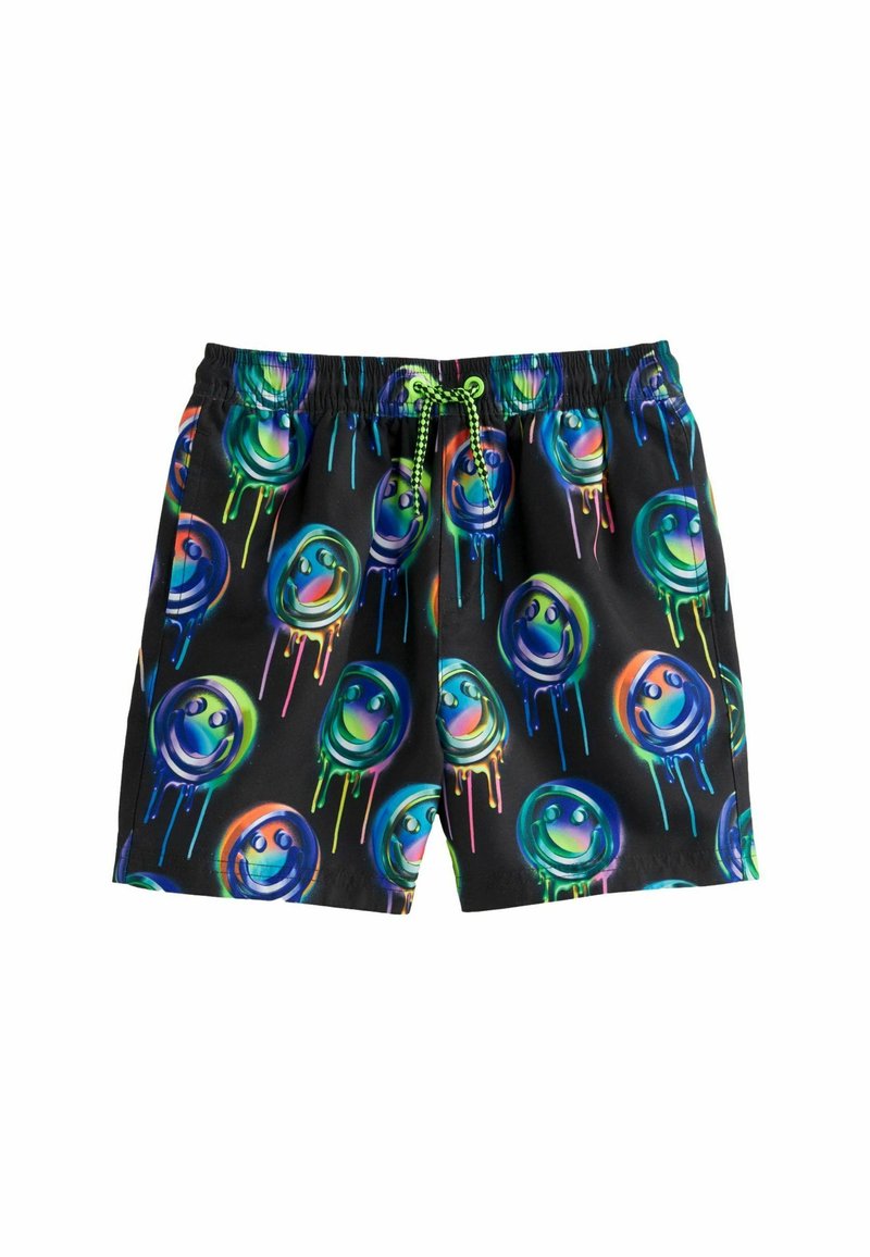 Next PRINTED REGULAR FIT - Shorts da mare - black smiley face