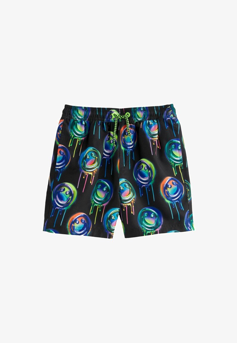 Next PRINTED REGULAR FIT - Kopalne hlače - black smiley face