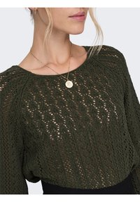 ONLY Strickpullover - dark green