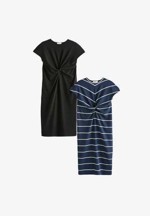 Next 2 PACK - REGULAR FIT - Jerseykleid - black navy