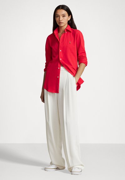 Polo Ralph Lauren LONG SLEEVE BUTTON FRONT SHIRT - Bluza z gumbi - bright hibiscus