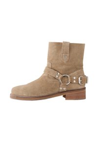 REGULAR FIT - FOREVER COMFORT HARDWARE PULL-ON WESTERN - Kovbojská/motorkárska členková čižma - neutral brown suede