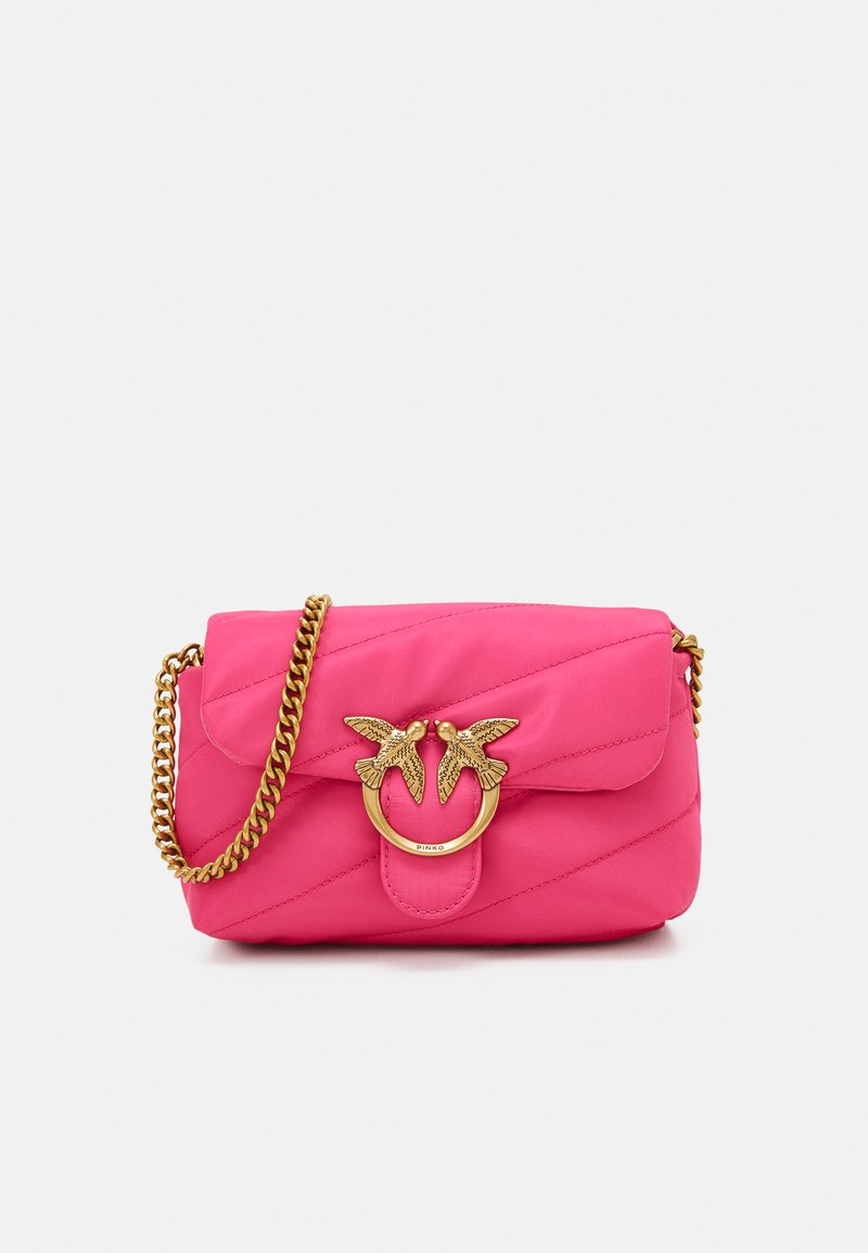 Pinko LOVE BABY PUFF Across body bag barbabietola/antique gold