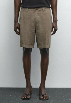 WORN EFFECT BERMUDA - Shorts - BROWN