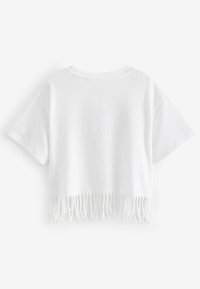 Next SEQUIN HEART FRINGE  REGULAR FIT - Tričko s potlačou - ecru white
