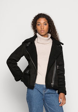 ONLDIANA BONDED AVIATOR JACKET - Kurtka ze skóry ekologicznej - black