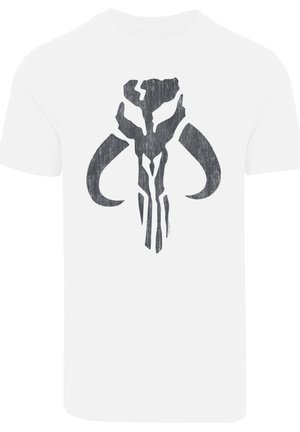STAR WARS MANDALORIAN BANTHER SKULL - T-shirts med print - white