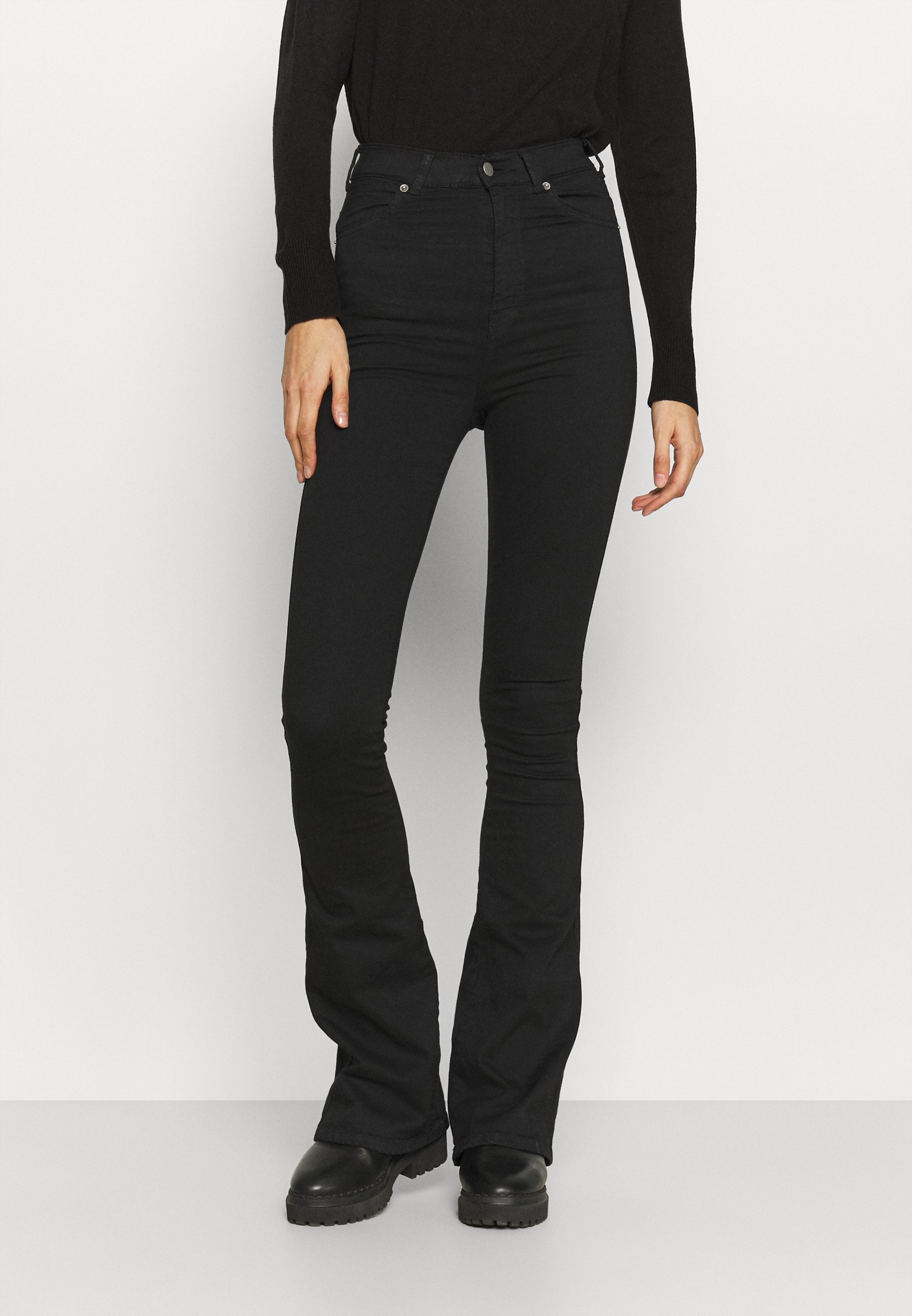 Dr.Denim Tall MOXY - Flared Jeans - black/black denim - Zalando.ie