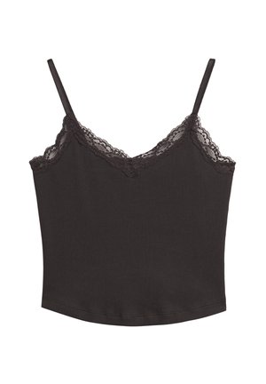 Superdry & Co ATHLETIC ESSENTIAL CROPPED  - Top - bison black
