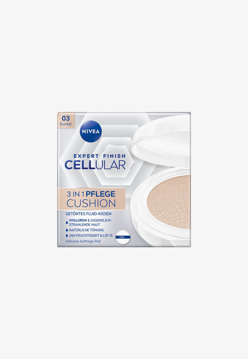 NIVEA - CELLULAR EXPERT FINISH 3IN1 PFLEGE CUSHION DUNKEL 15 ML - Toner - dark 03, Enlarge