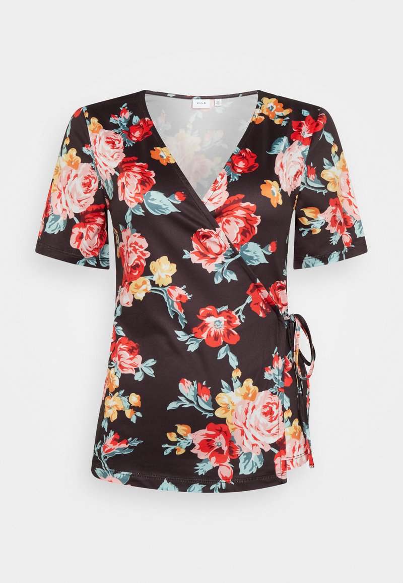 Vila T-shirt print zwart