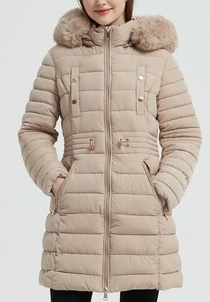 DOUDOUNE MI LONGUE - Manteau d'hiver - beige