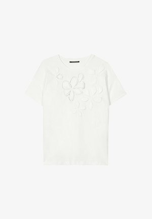 Luisa Cerano, LUISA CERANO T-SHIRT MIT BLÜTEN - Print T-shirt - white