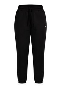 Schwarze Jogginghose aus weichem Baumwollmix. Verfügt über einen elastischen Bund mit Kordelzug, gerippte Knöchel und ein kleines Logo an der Seite.