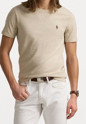 Basic T-shirt - mottled beige
