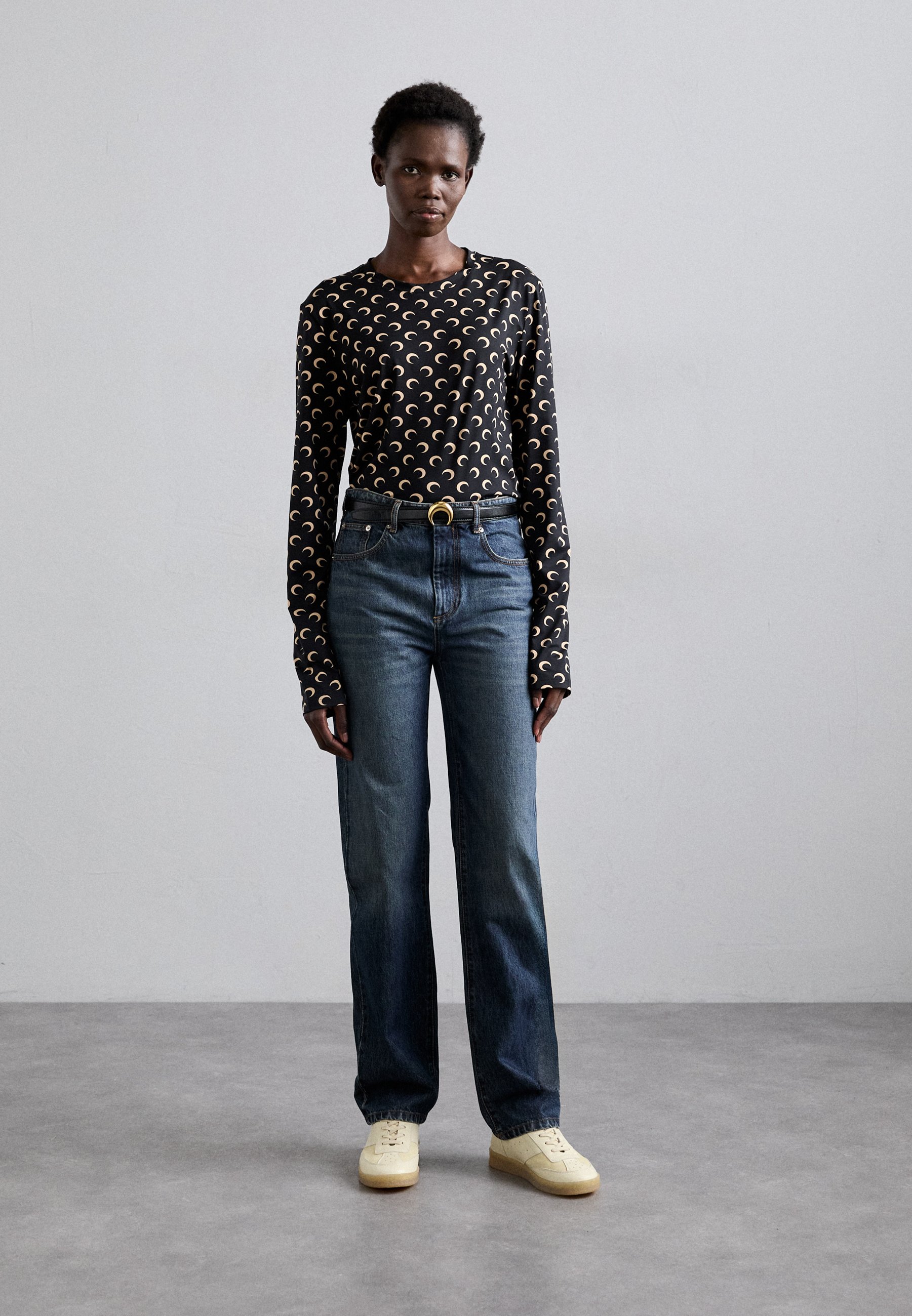 小物 Marine Serre Belt MARINE SERRE（マリーン・セル）の「RECYCLED LEATHER BUCKLE BELT