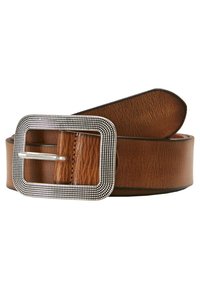 BIG BUCKLE MIDNIGHT BELT - Belt - cognac