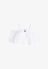 OFF-SHOULDER CROPPED SHEER BEACH - Doplnky na pláž - white