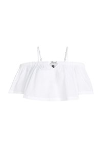 OFF-SHOULDER CROPPED SHEER BEACH - Dodatek za na plažo - white