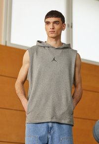 Jordan SPORT SLEEVELESS HOODIE - Top - carbon heather/black