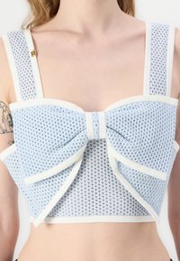 Elisabetta Franchi Topp - sky blue/avorio