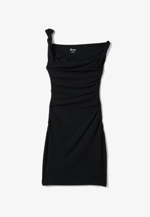 UTOPJA, BLACK ASYMMETRICAL MINI DRESS - Vestido de cóctel - black