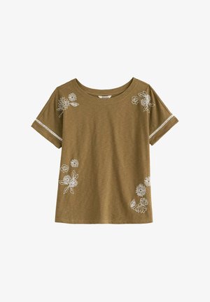 Seasalt Cornwall, SEASALT CORNWALL STEM VASE TOP - Μπλουζάκι με στάμπα - green - fern moss