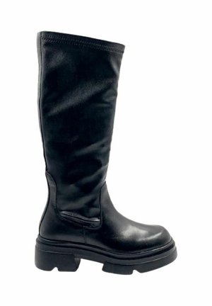 Stivali con plateau - black