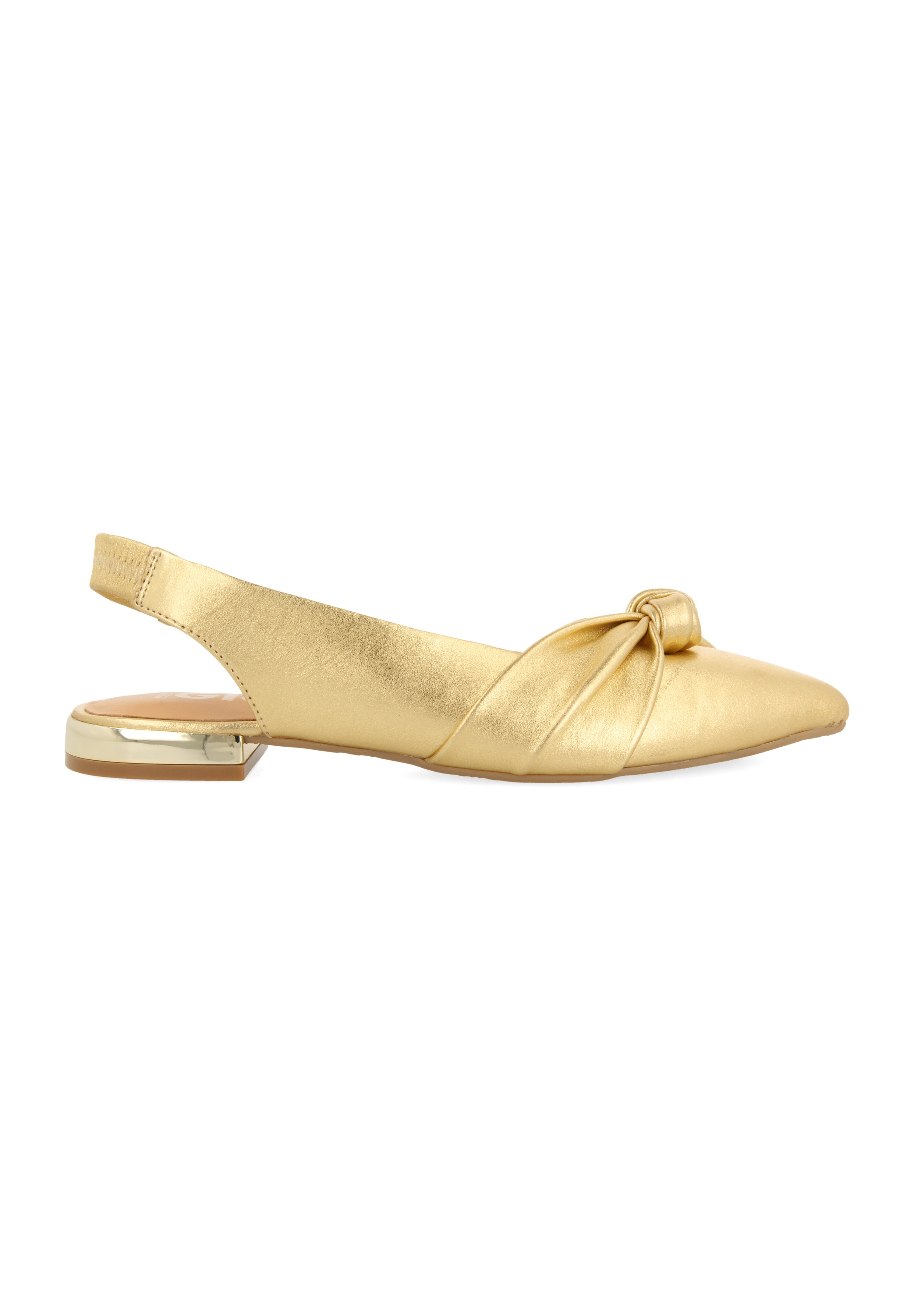 GIOSEPPO Damen Ballerinas „Iballe“ – Schwarzes Leder Mit Knoten, Gepolstertes Fußbett, Flexibel