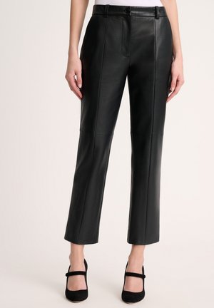 Luisa Spagnoli OMONIMO - Leather trousers - nero