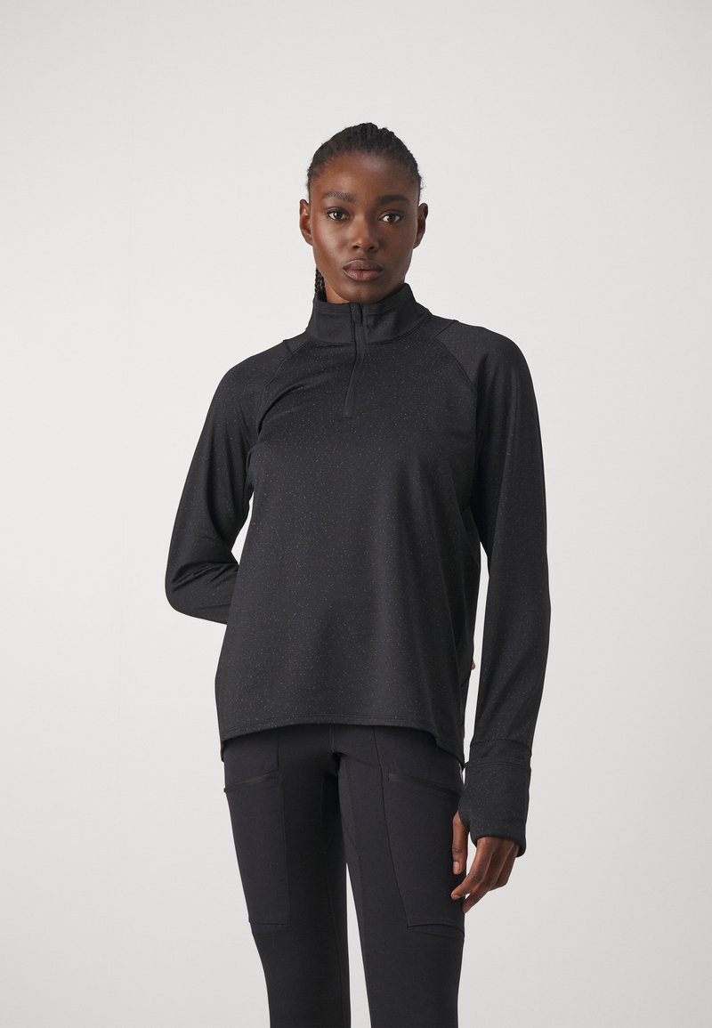 Athleta WHISTLER HALF ZIP Long sleeved top cosmos black/black