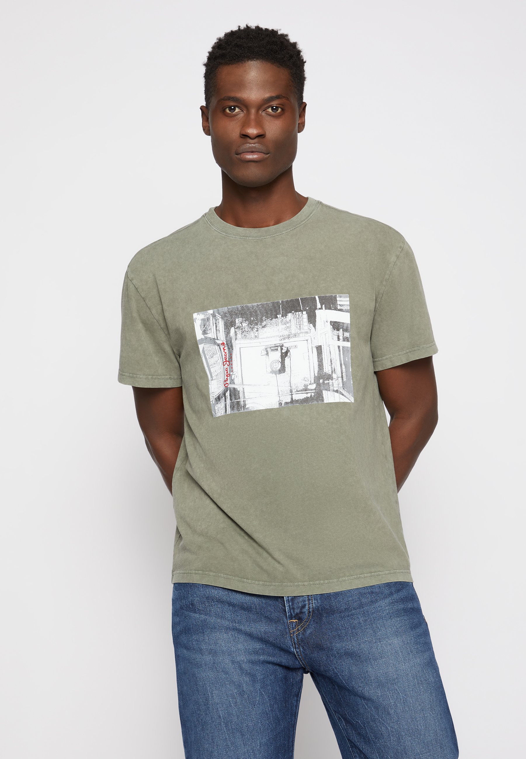 Pepe Jeans CROOKE - Print T-shirt - range/olive - Zalando.co.uk