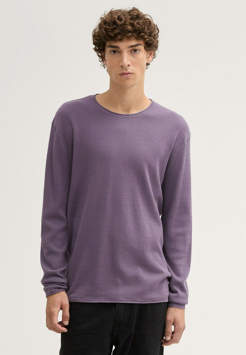 TOM TAILOR DENIM R NECK - Strickpullover - foggy purple