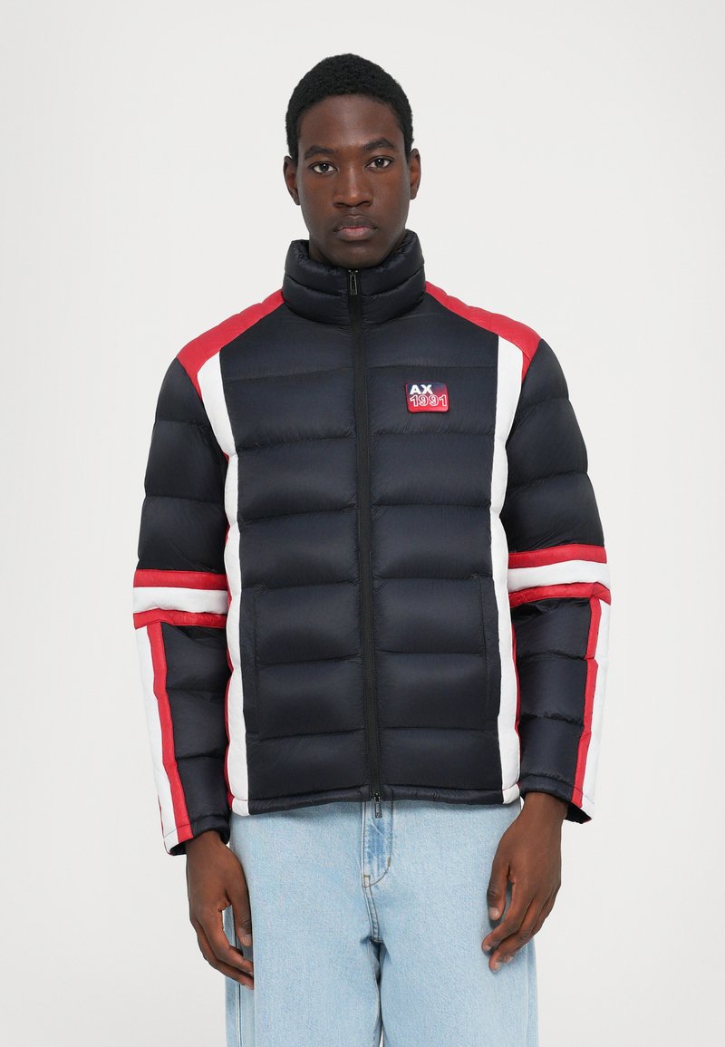 Armani Exchange Dūnu jaka - deep navy/haute red/off white