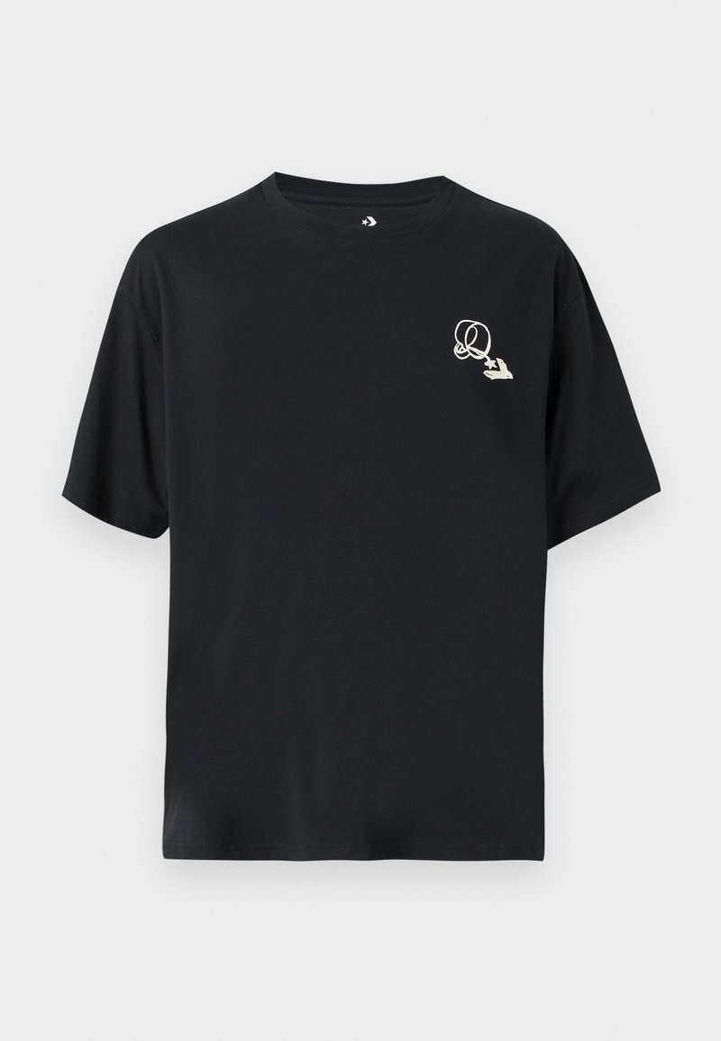 Converse T-shirt print zwart