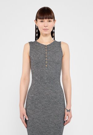 DIMANCHE BUTTON DRESS - Maxi ruha - black/white