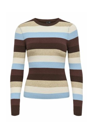 ONLY, KNITTED PULLOVER ONLIBI KNITTED PULLOVER - Pullover - coffee bean