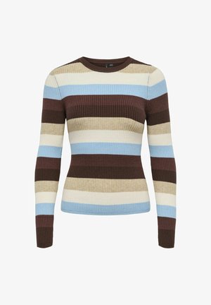 ONLY, KNITTED PULLOVER ONLIBI KNITTED PULLOVER - Trui - coffee bean